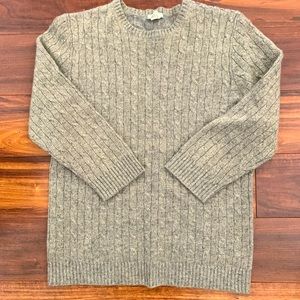 JCREW- metallic and gray sweater -PERFECT for the Holidays!